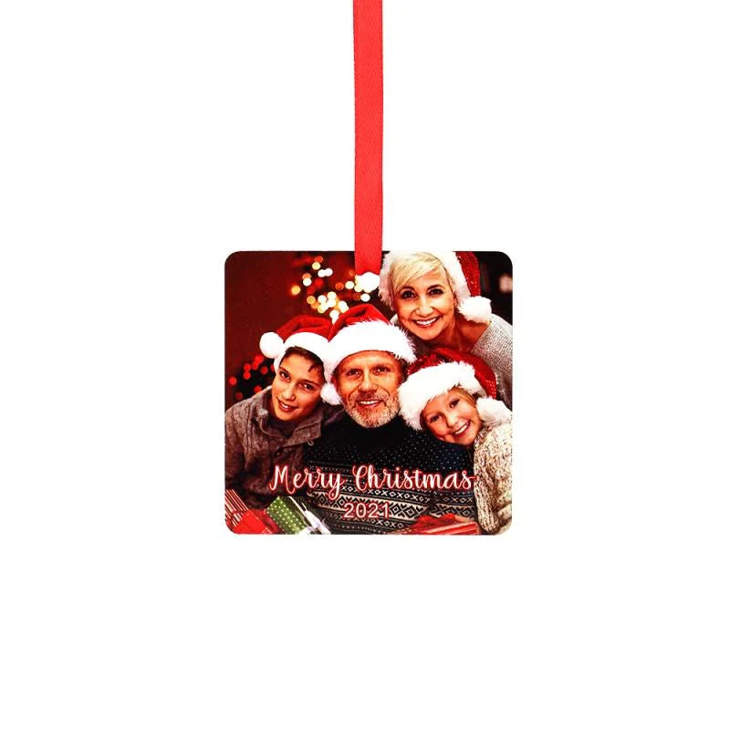 Aluminium Xmas Decoration - Square - Photo Printed