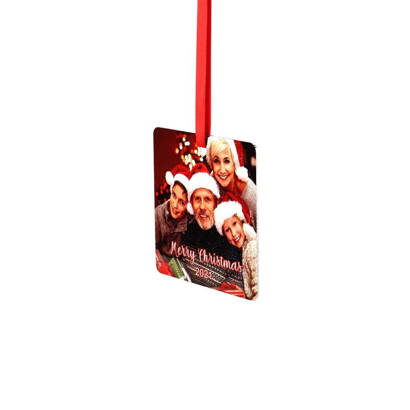 Aluminium Xmas Decoration - Square - Photo Printed