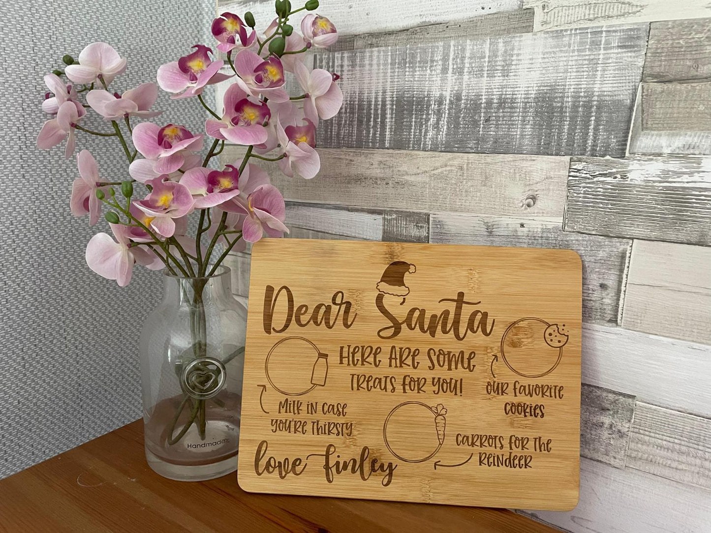 Personalised Santa Tray for Milk, Cookies & Carrots