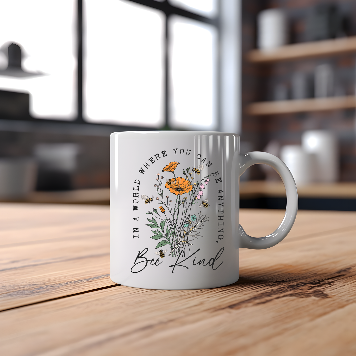 Bee Kind Digital Watercolour Mug