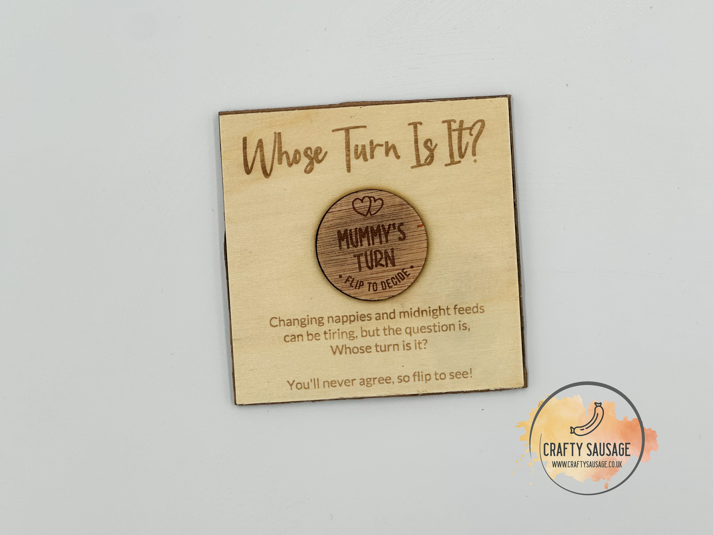 New Parent Decision Coin, Mummy's Turn / Daddy's Turn