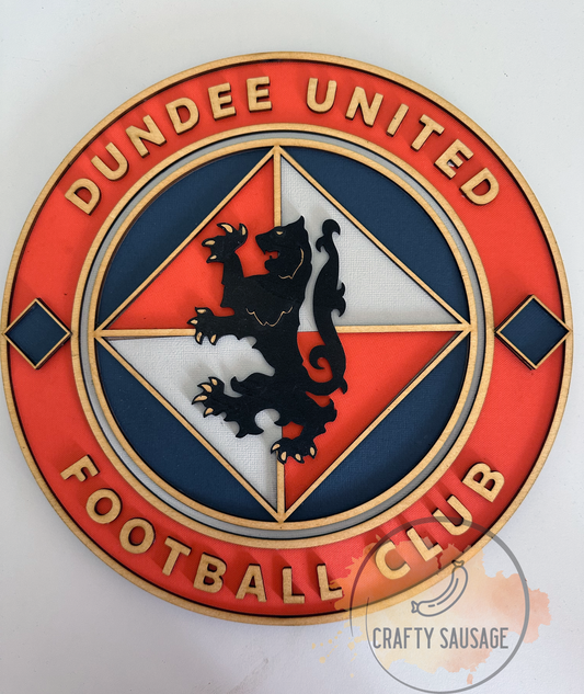 Handmade Wooden Dundee United FC Crest