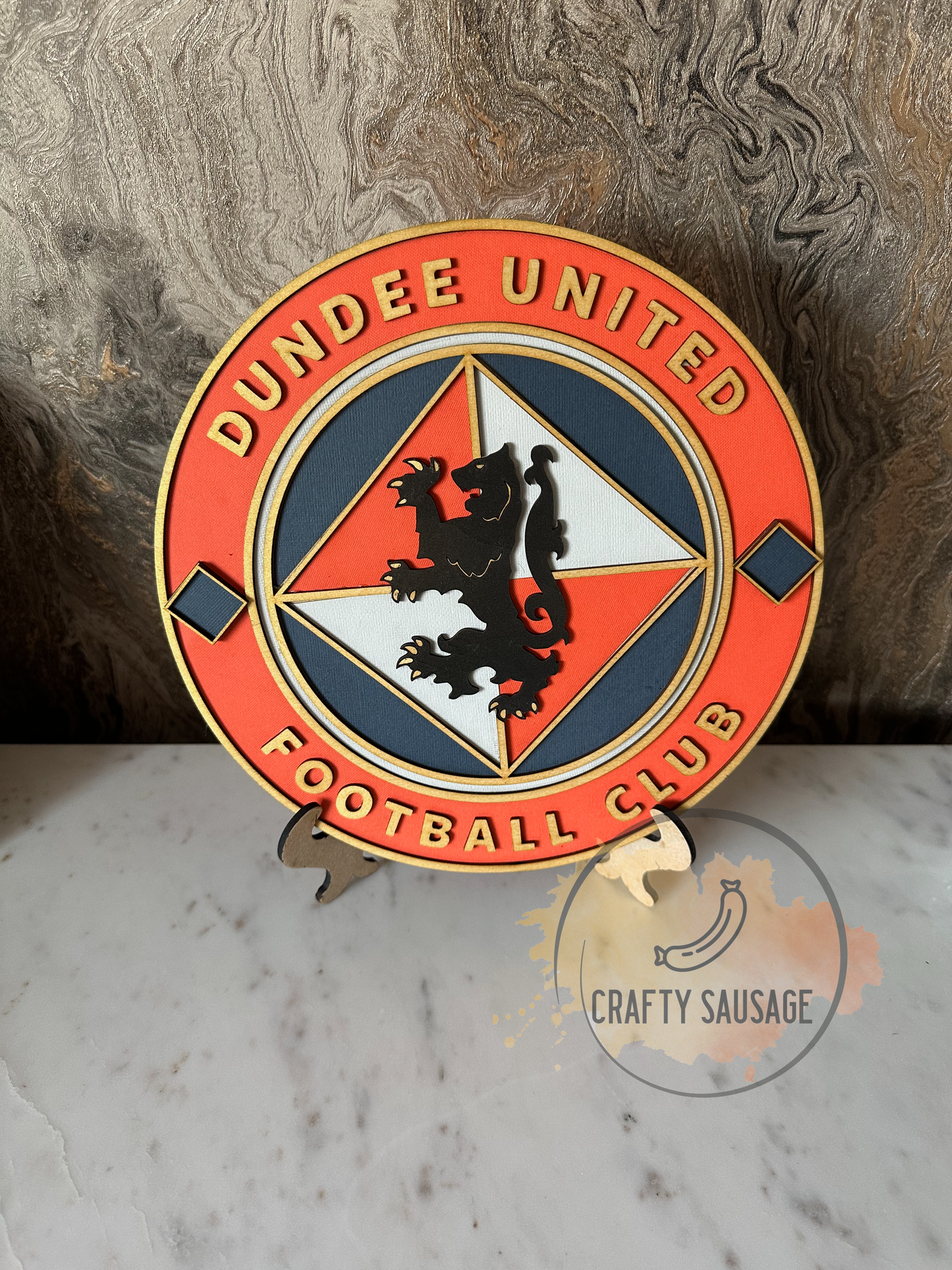 Handmade Wooden Dundee United FC Crest