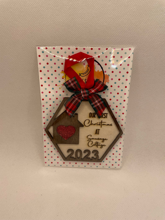 First Christmas At - First Christmas in New Home bauble