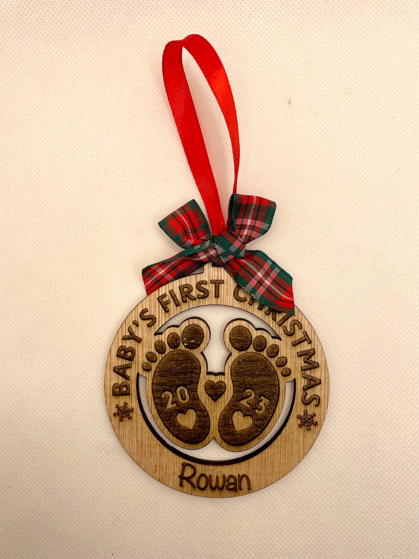 First Christmas Ornament - Baby's First Christmas family bauble