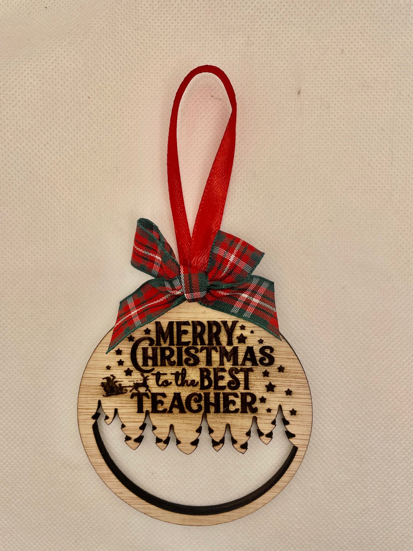 Merry Christmas Teacher Bauble - Christmas Teacher Gift - Thank You
