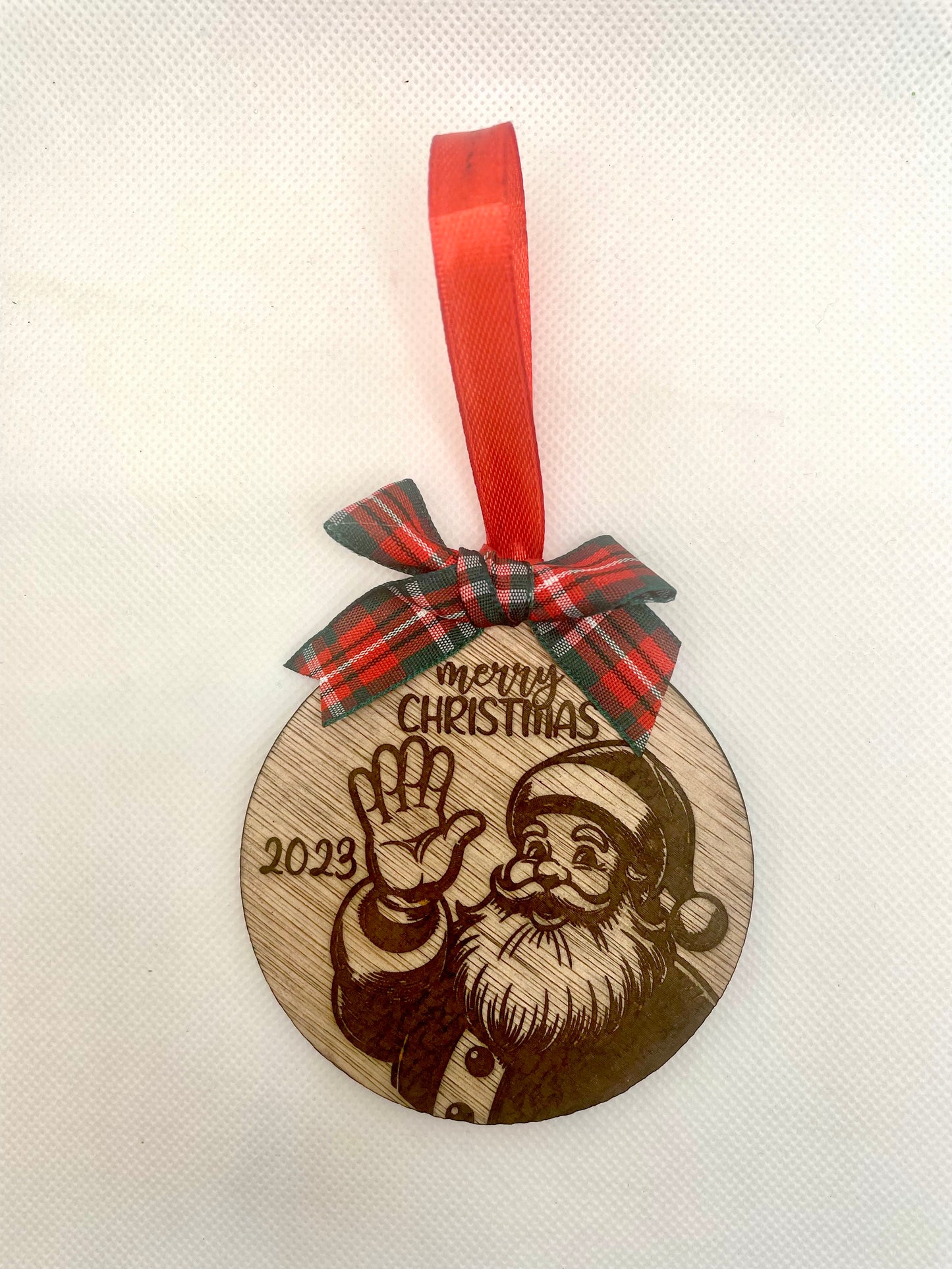 Santa Waving 2025 Bauble