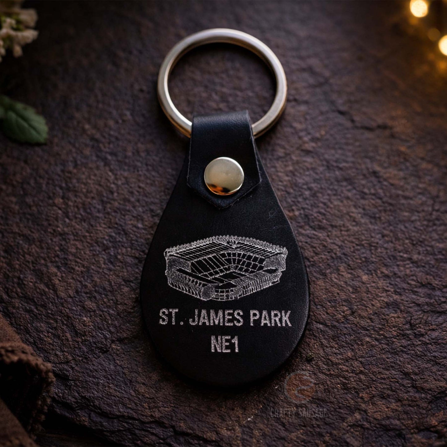St James’ Park Keyring – Engraved Newcastle Stadium Keychain