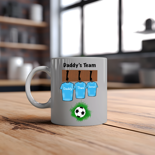 "Daddys Team" Personalised Family Mug for Dad