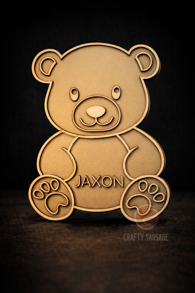 Personalised Teddy Bear Nursery Door Sign