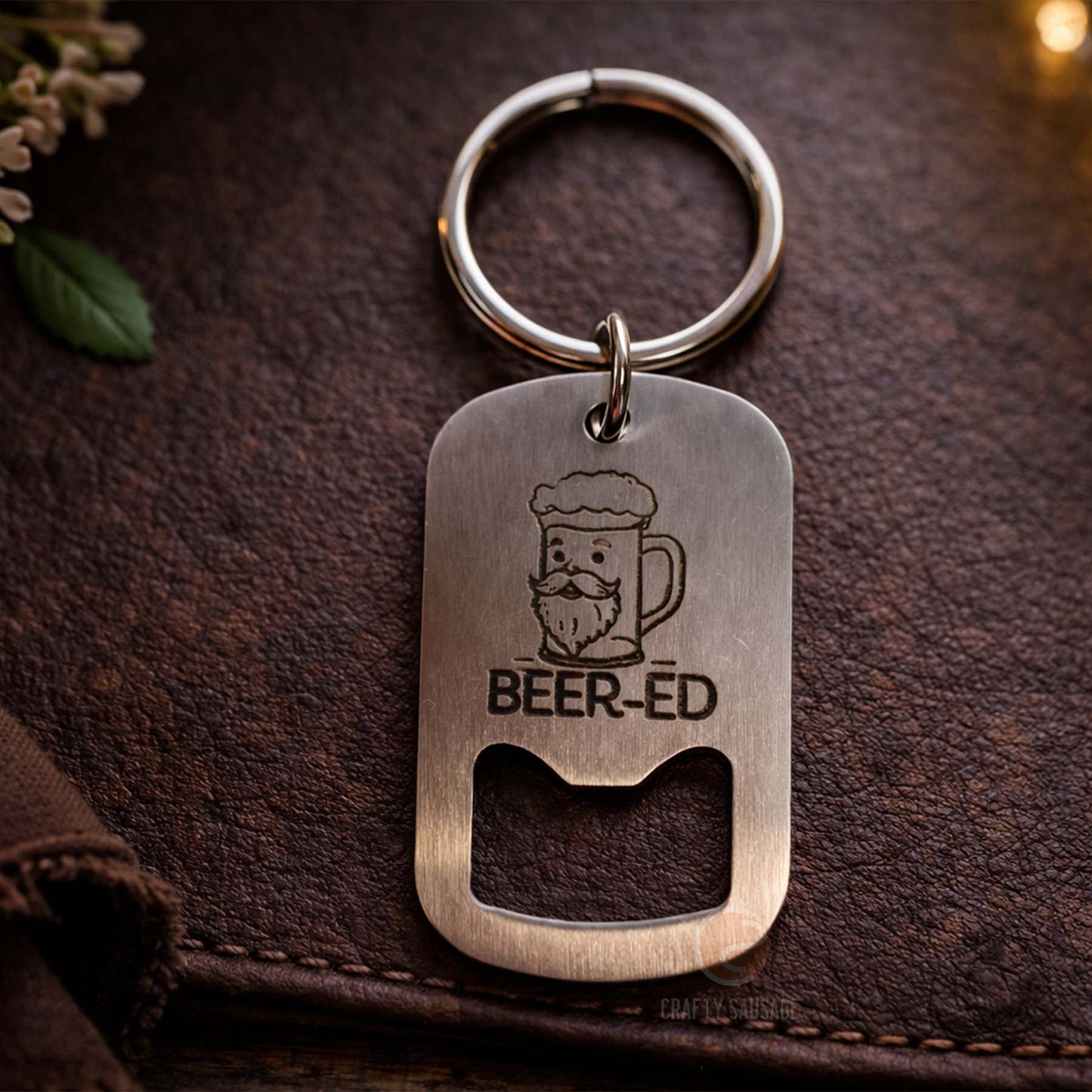 Funny “Beer-ed” Bottle Opener Keyring
