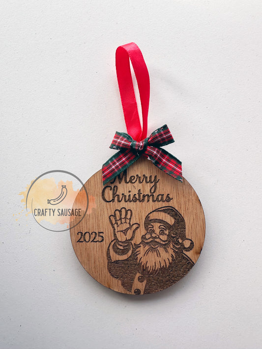 Santa Waving 2025 Bauble