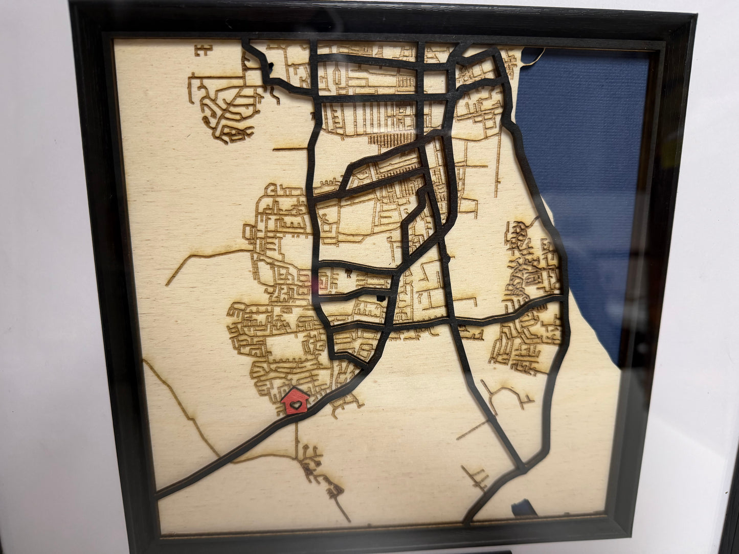 Personalised Framed Wooden Map