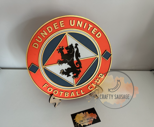 Handmade Wooden Dundee United FC Crest