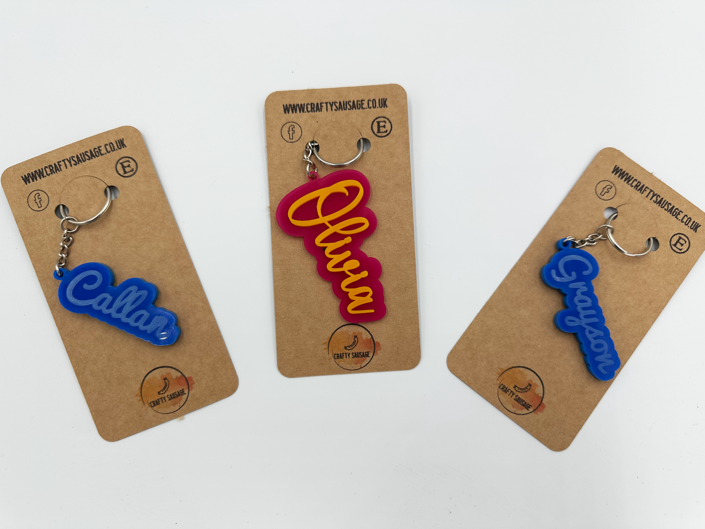 Personalised Name Keyring / School Bag Tag / Handbag Charm