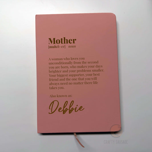 Personalised “Mother” Definition Notebook