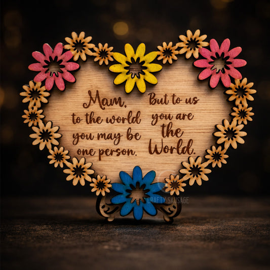 Handcrafted Wooden Mother Plaque