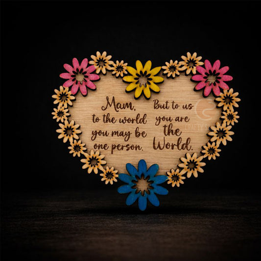 Handcrafted Wooden Mother Plaque