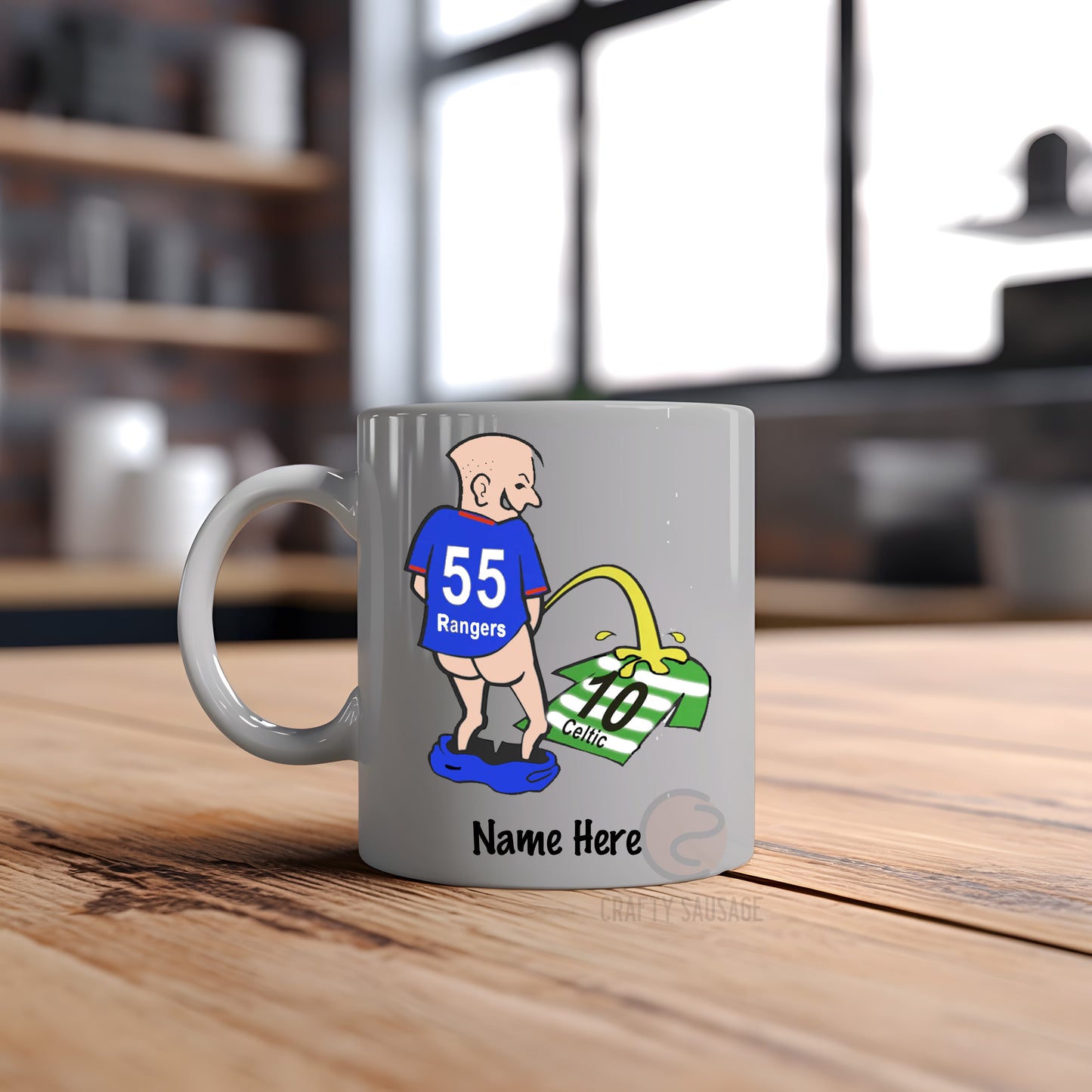 Personalised Rangers Celtic Pee Mug