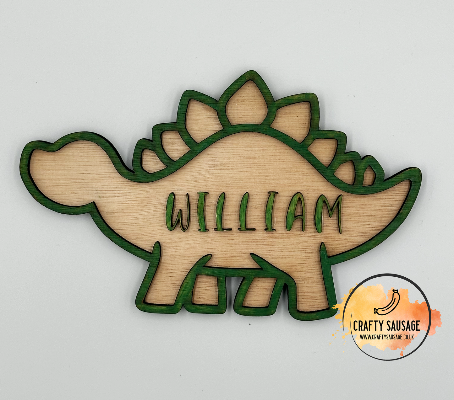 Dinosaur Door Name Plaque