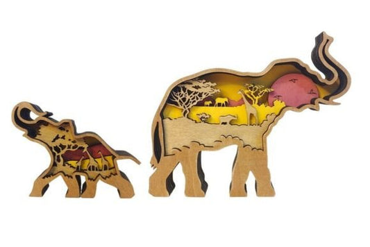Multi-Layer 3D Elephant Mother & Baby set