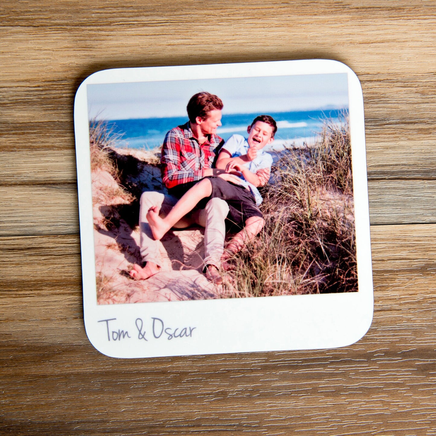 Personalised Photo Coasters - Retro Style Photo Coasters, Custom Photo Mat, Customised Coasters, Great Family Gift